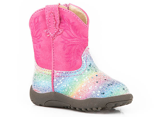 Pard's Western Shop Roper Footwear Rainbow Glitter Cowbabies Boots for Infants