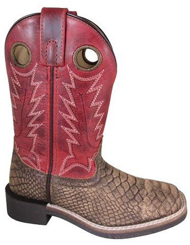 Pard's Western Shop Smoky Mountain Boots Distressed Brown Viper Print Boots for Kids