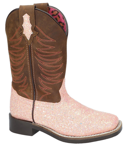 Pard's Western Shop Pink Ariel Glitter Boots for Kids from Smoky Mountain Boots
