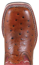 Smoky Mountain Boots Cognac Ostrich Print Boots for Children & Youth