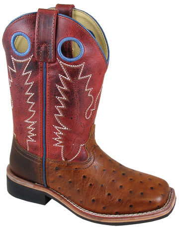 Pard's Western Shop Smoky Mountain Boots Cognac Ostrich Print Boots for Children & Youth