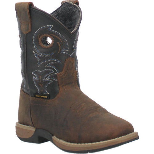 Pard's Western Shop Dan Post Tan/Black Storm's Eye JR Waterproof Boots for Kids