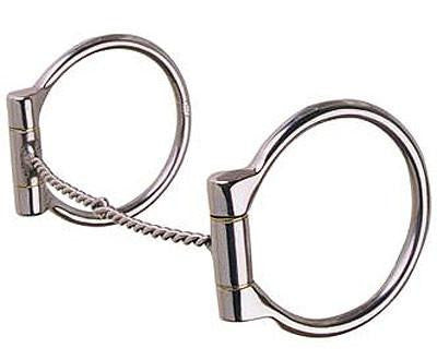Tiny Twisted Wire Offset Dee Ring Snaffle Bit