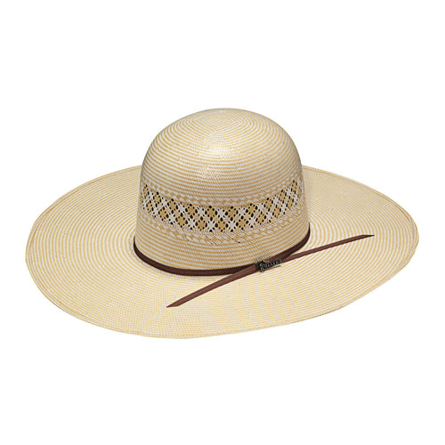 Twister Ivory/Wheat Open Crown Shantung Straw Hat