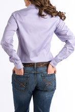 Women's Cinch Purple/White Stripe Blouse