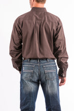 Cinch Men's Solid Brown Button-Down Shirt