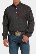 Pard's Western Shop Cinch Men's Black/Red Print Button-Down Shirt