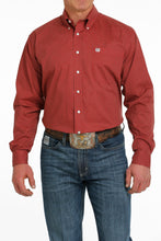 Pard's Western Shop Cinch Men's Red/Black Print Button-Down Stretch Shirt