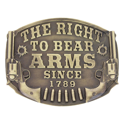 Pard's Western Shop Montana Silversmiths Heritage Right to Bear Arms Attitude Buckle