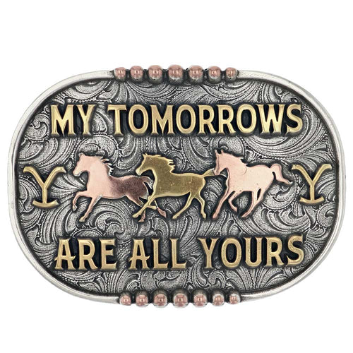 Pard's Western Shop Yellowstone My Tomorrows Attitude Buckle from Montana Silversmiths
