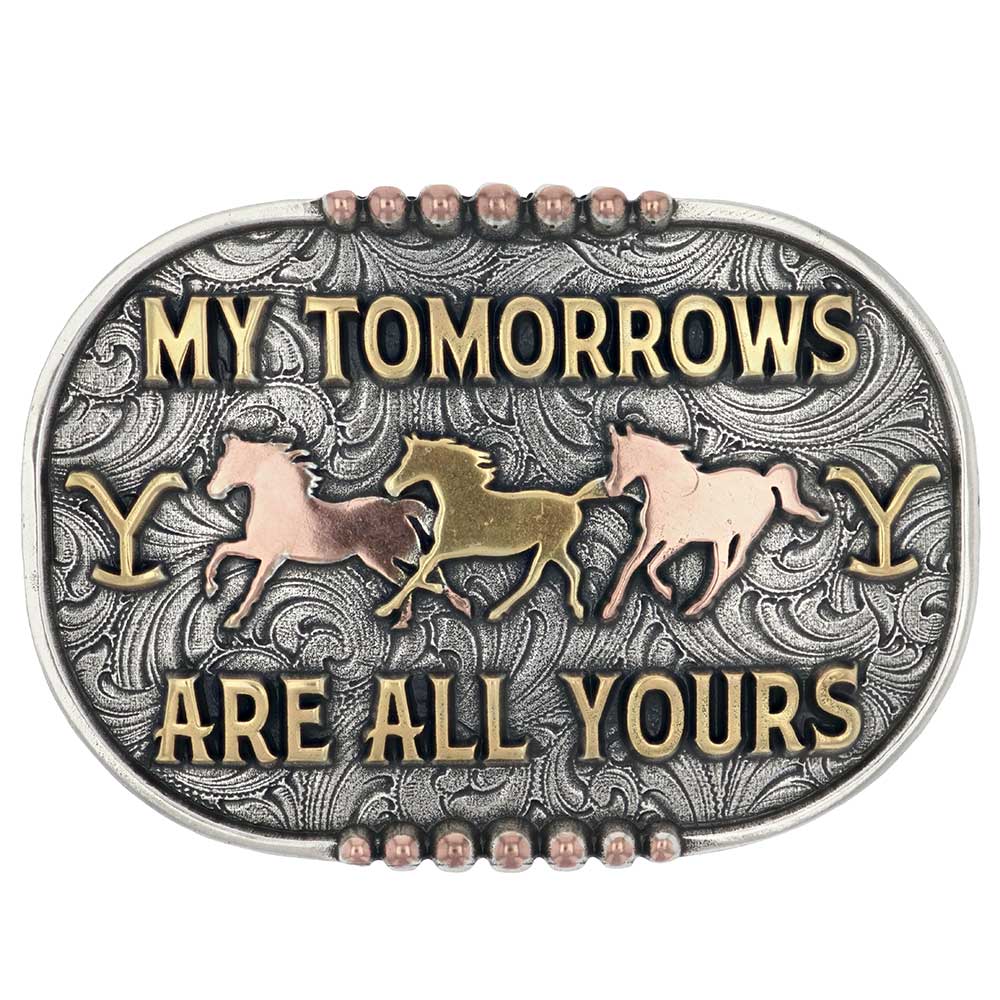 Pard's Western Shop Yellowstone My Tomorrows Attitude Buckle from Montana Silversmiths