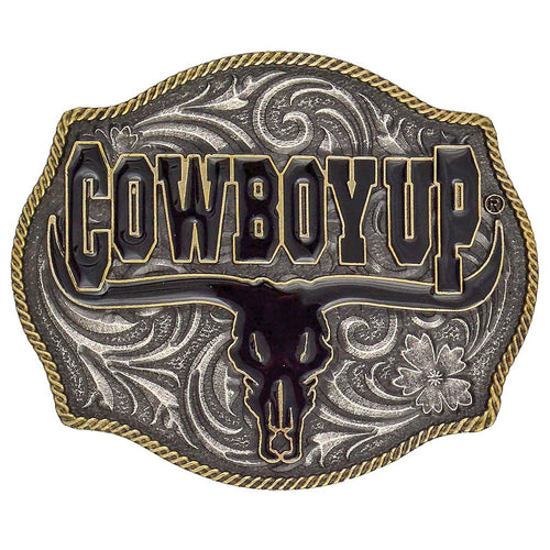 Montana Silversmiths Cowboy Up Attitude Buckle