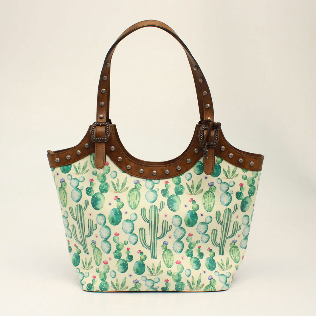 Pard's Western Shop Angel Ranch Cactus Print Tote with Conceal Carry