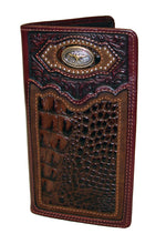 Pard's Western Wallet Silver Creek Classic Brown Camain Print Cattle Drive Rodeo Wallet