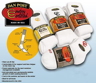 Cowboy Certified Crew Boot Socks for Men from Dan Post