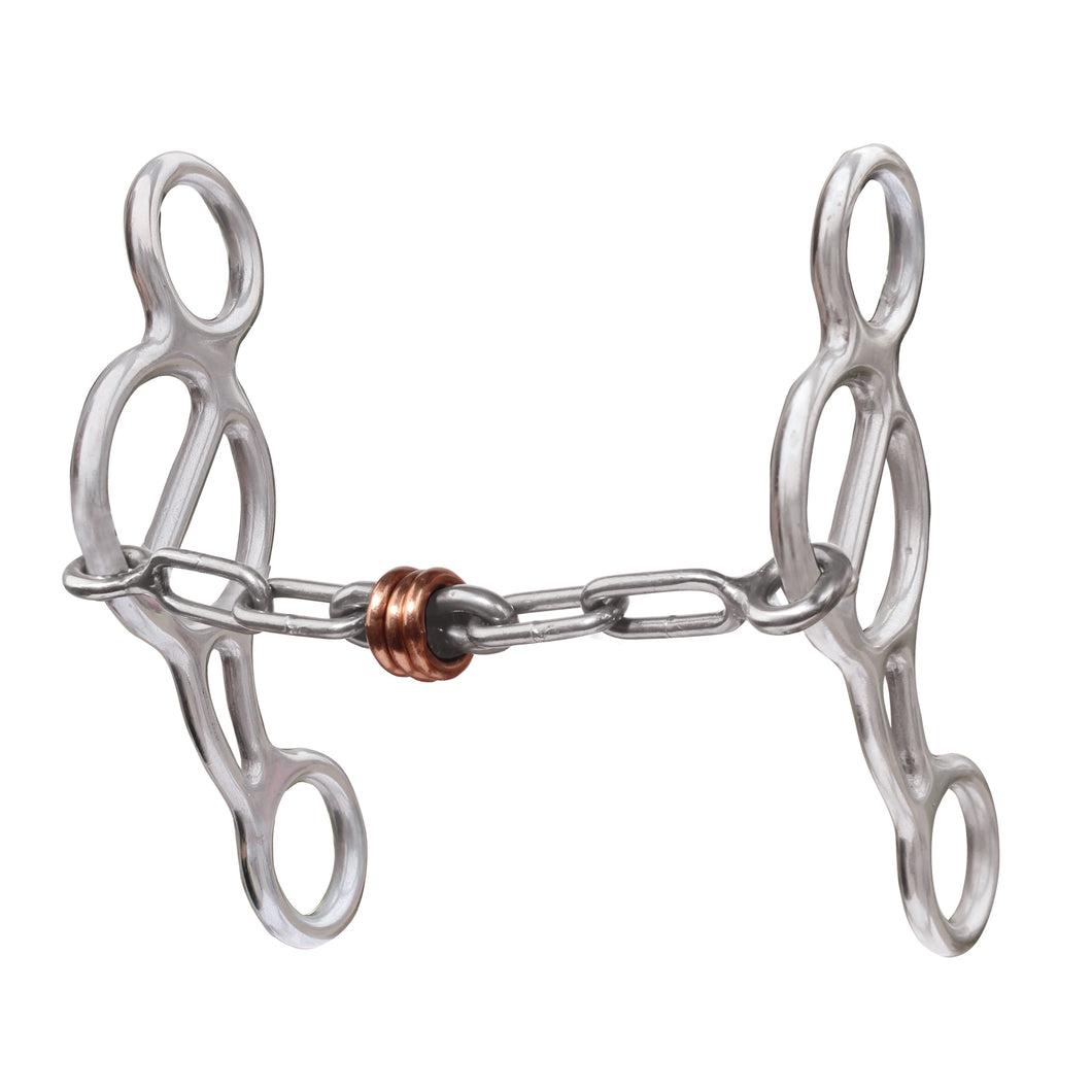 Pard's Western Shop Professional's Choice Short Shank Gag Chain Bit with Copper Rollers