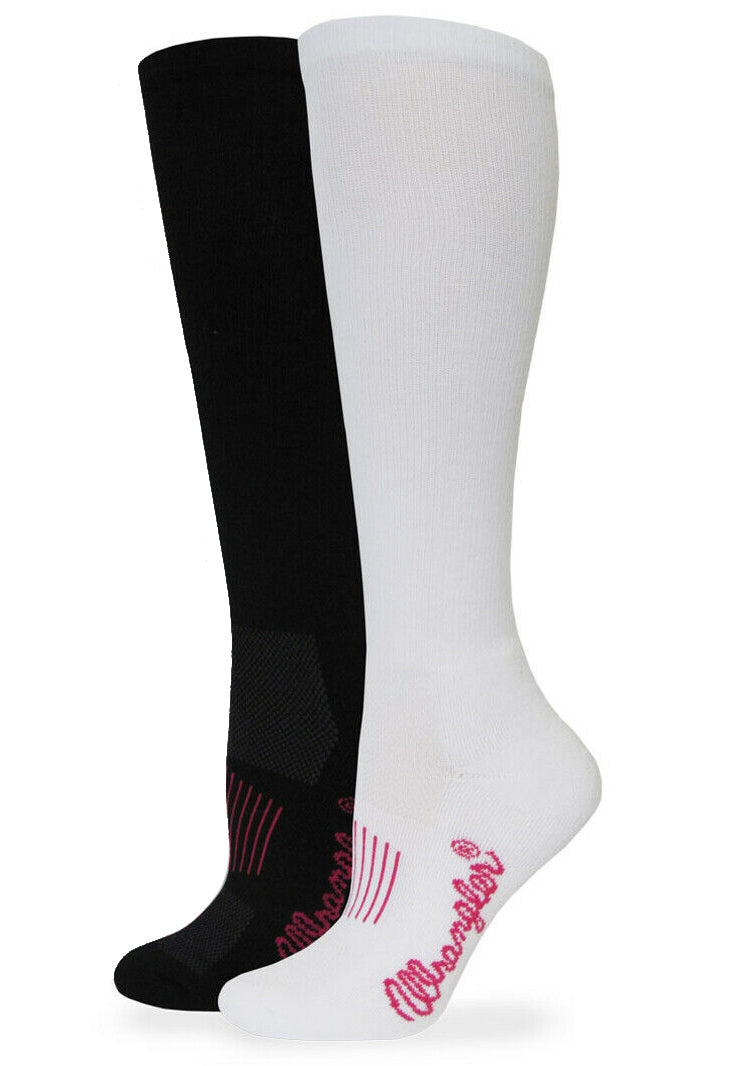 Pard's Western Shop Wrangler Women's Western Knee High Boot Socks - Black or White